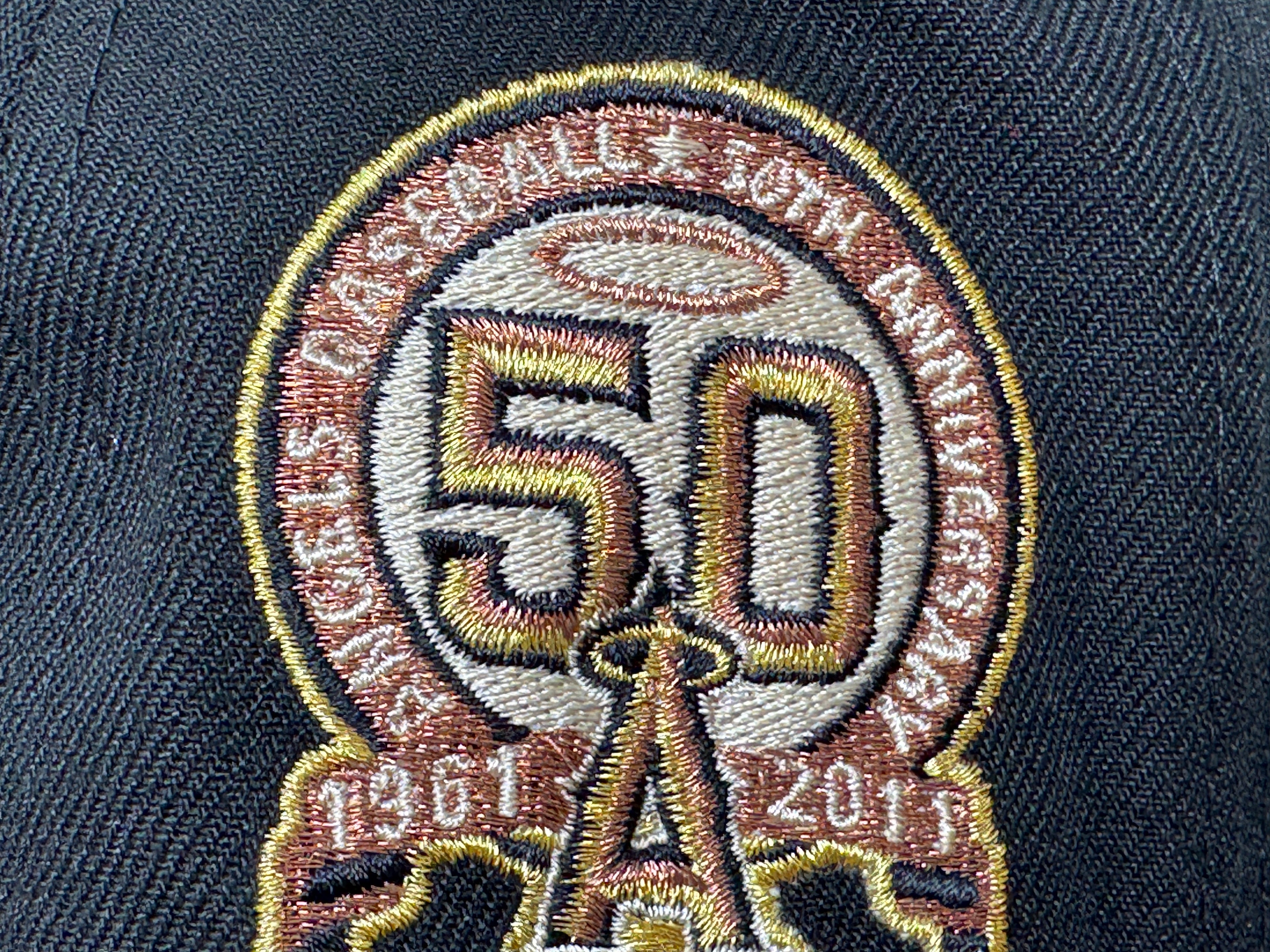 Los Angeles Angels 50th Anniversary Black Walnut 59Fifty New Era Fitted Hat