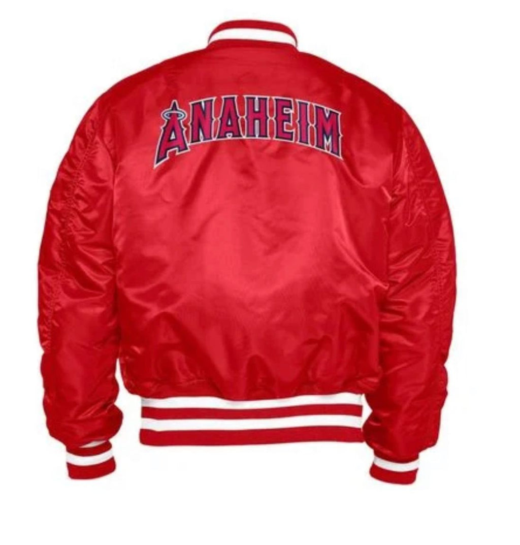 LOS ANGELES ANGELS ALPHA INDUSTRIES MA-1 REVERSIBLE BOMBER JACKET