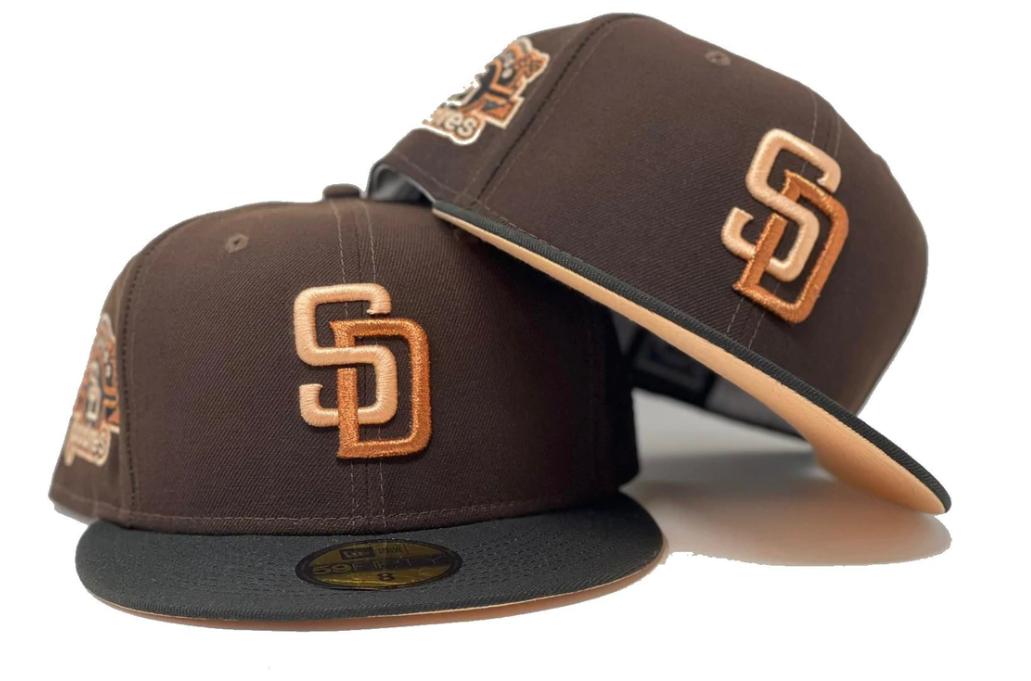SAN DIEGO PADRES PEACH BRIM NEW ERA FITTED HAT