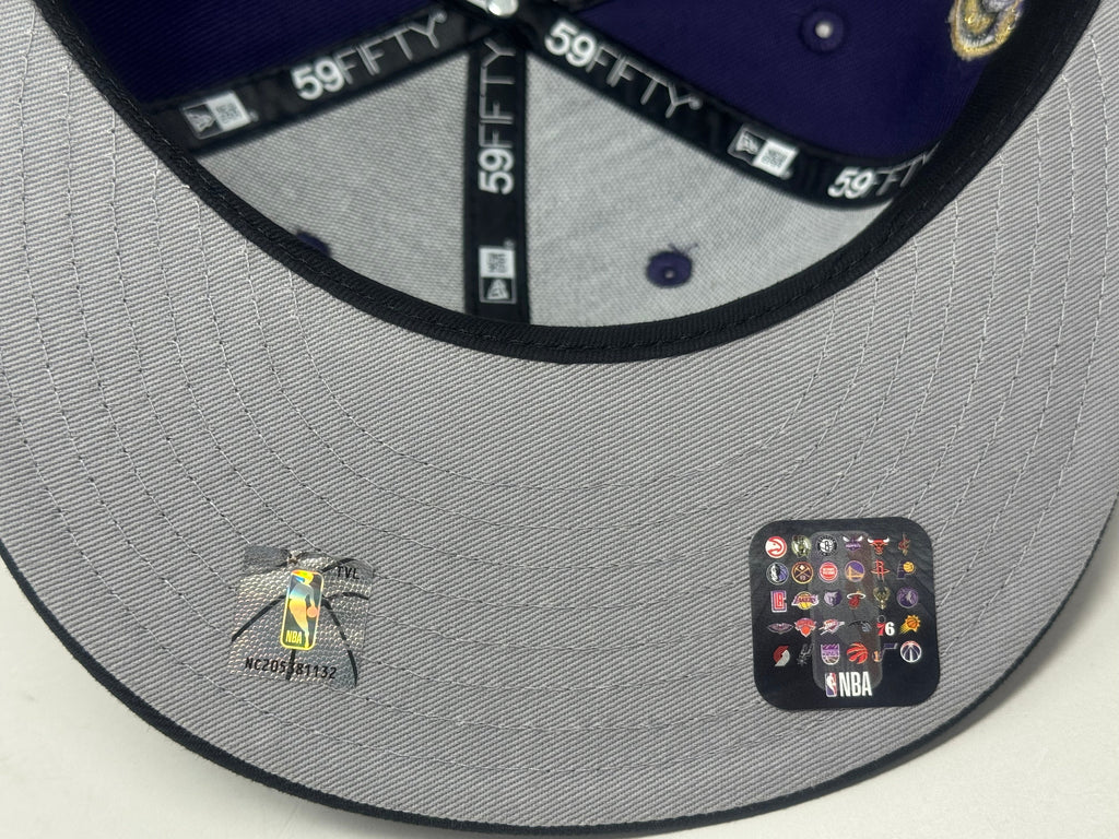 Sacramento Kings 40th Anniversary New Era Fitted Hat-Purple Black