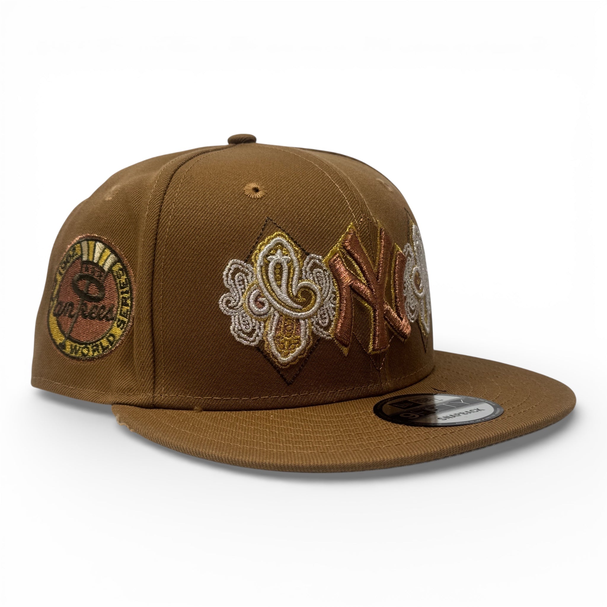 New York Yankees 1962 World Series Paisley Print Snapback Hat - Tiramisu