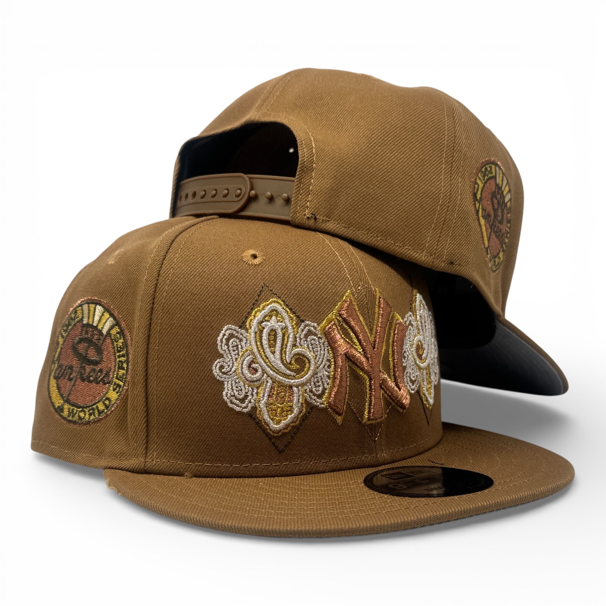 New York Yankees 1962 World Series Paisley Print Snapback Hat - Tiramisu