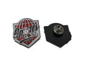 SPORTS WORLD 165 BLACK/ RED METAL PIN