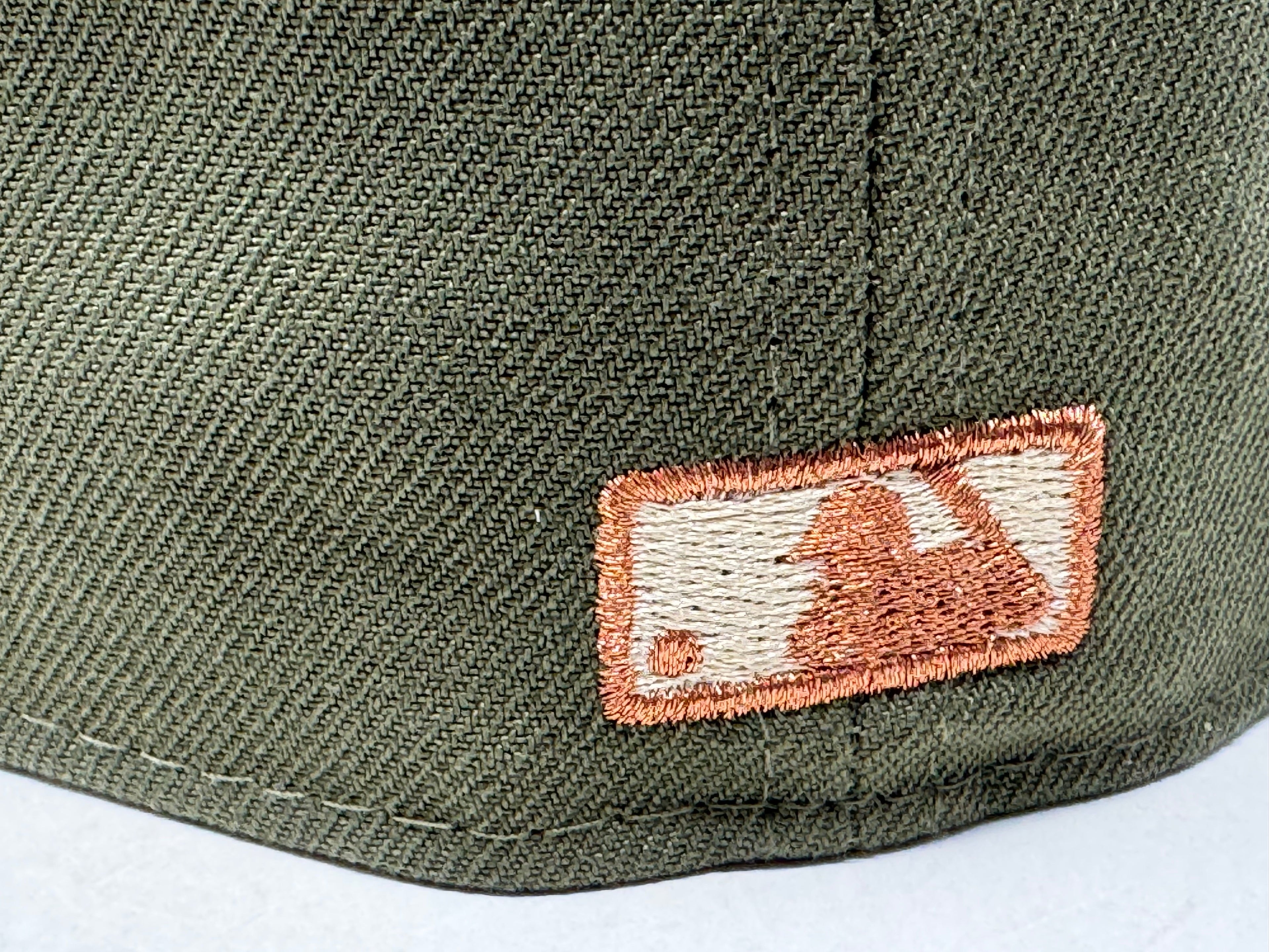 New York Yankees "Supercharged" Logo Fitted Hats-Olive