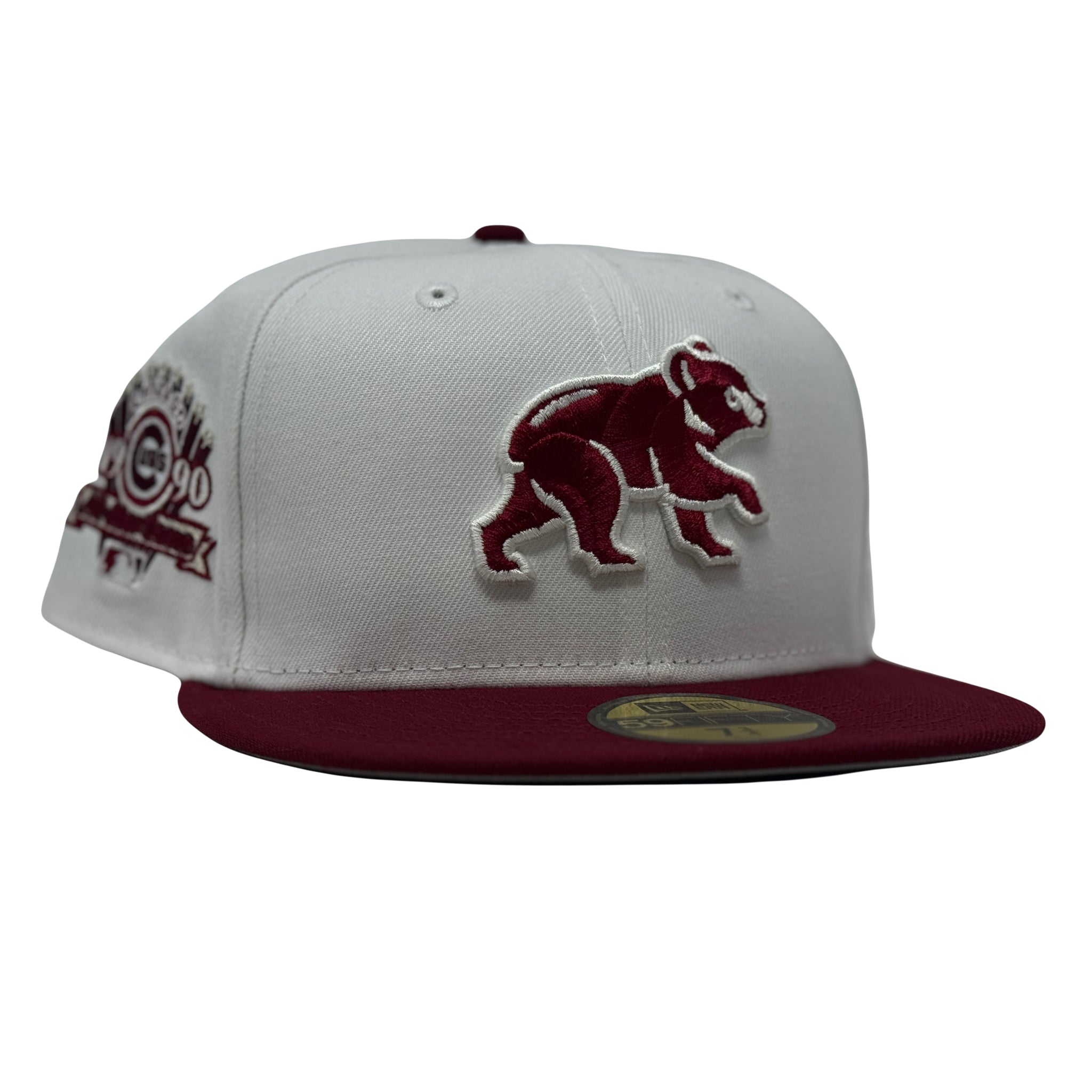 Chicago Cubs 1990 All Star Game Burgundy 59Fifty New Era Fitted Hat