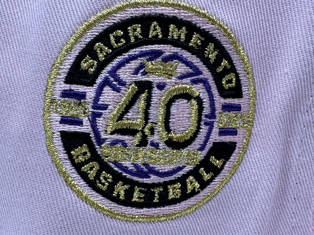 Sacramento Kings 40th Anniversary New Era Fitted Hat-Light Pink