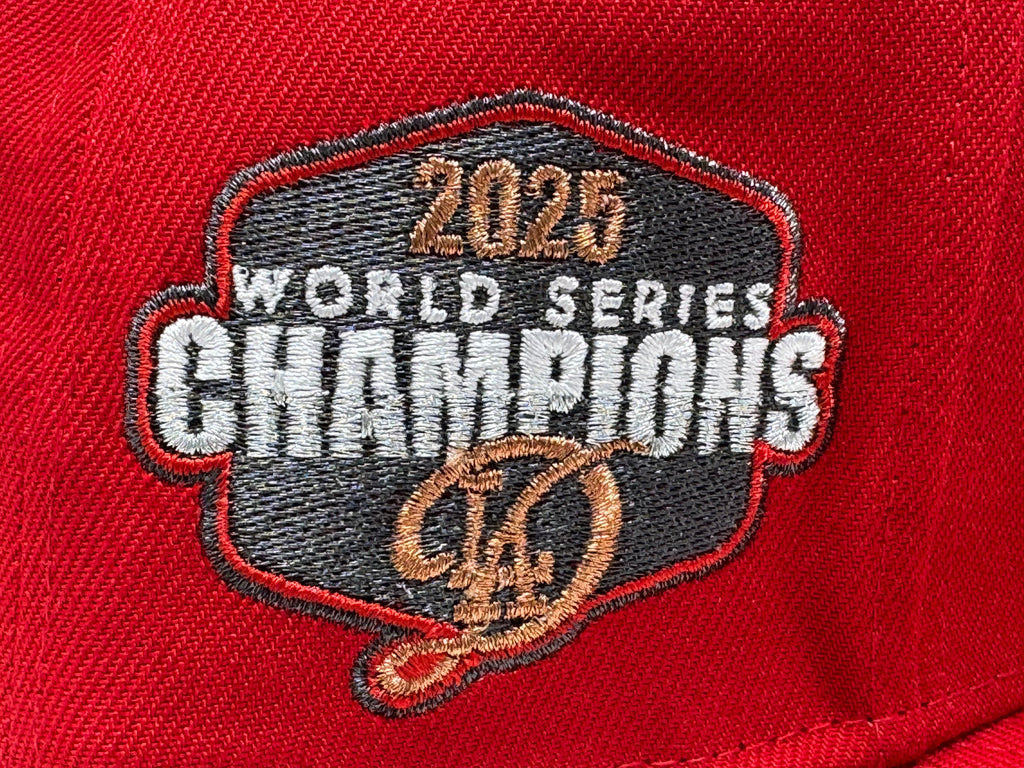Los Angeles Dodgers 2025 World Series Champions Ohtani Fitted Hats-Red