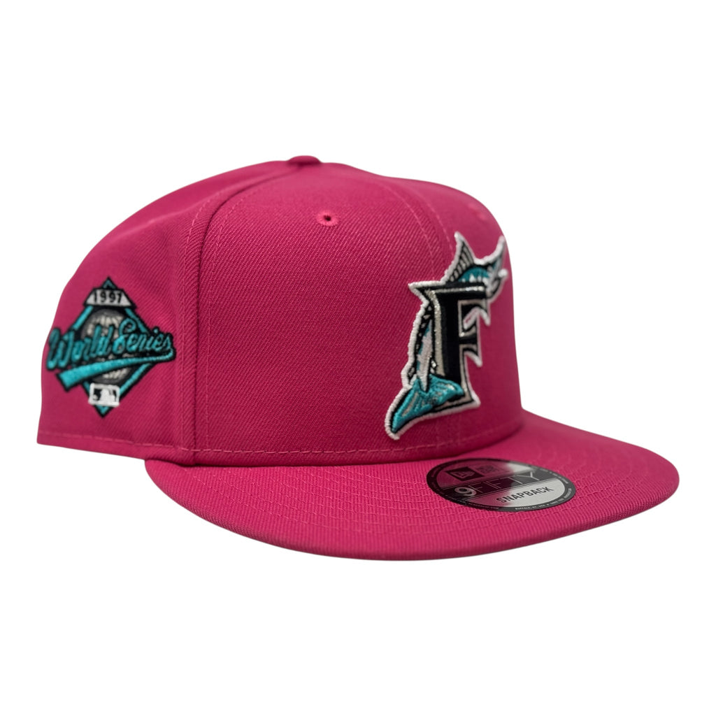 Florida Marlins 1997 World Series Beetroot Pink New Era Snapback Hat