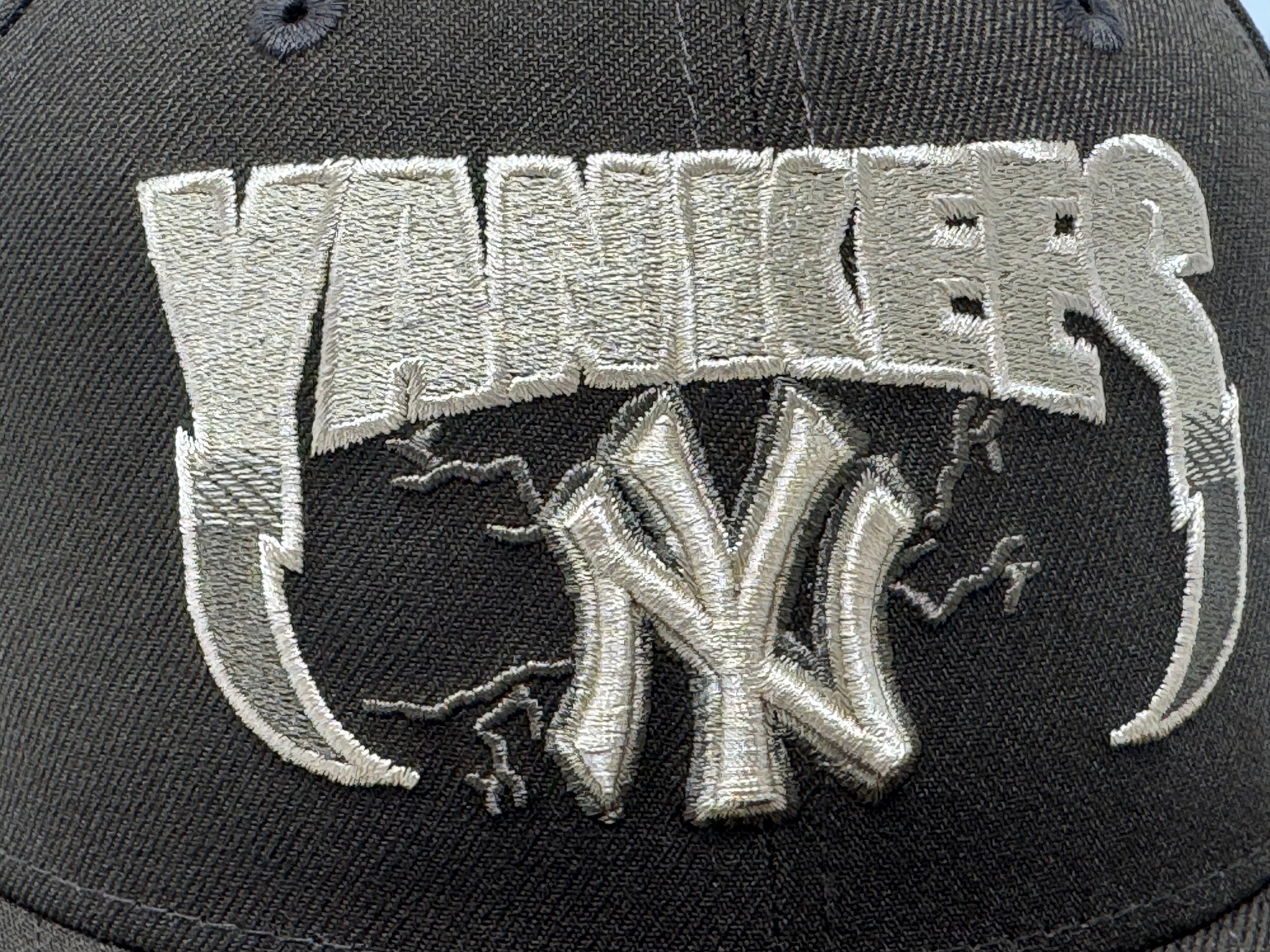 New York Yankees "Supercharged Logo" Fitted Hats-Brown