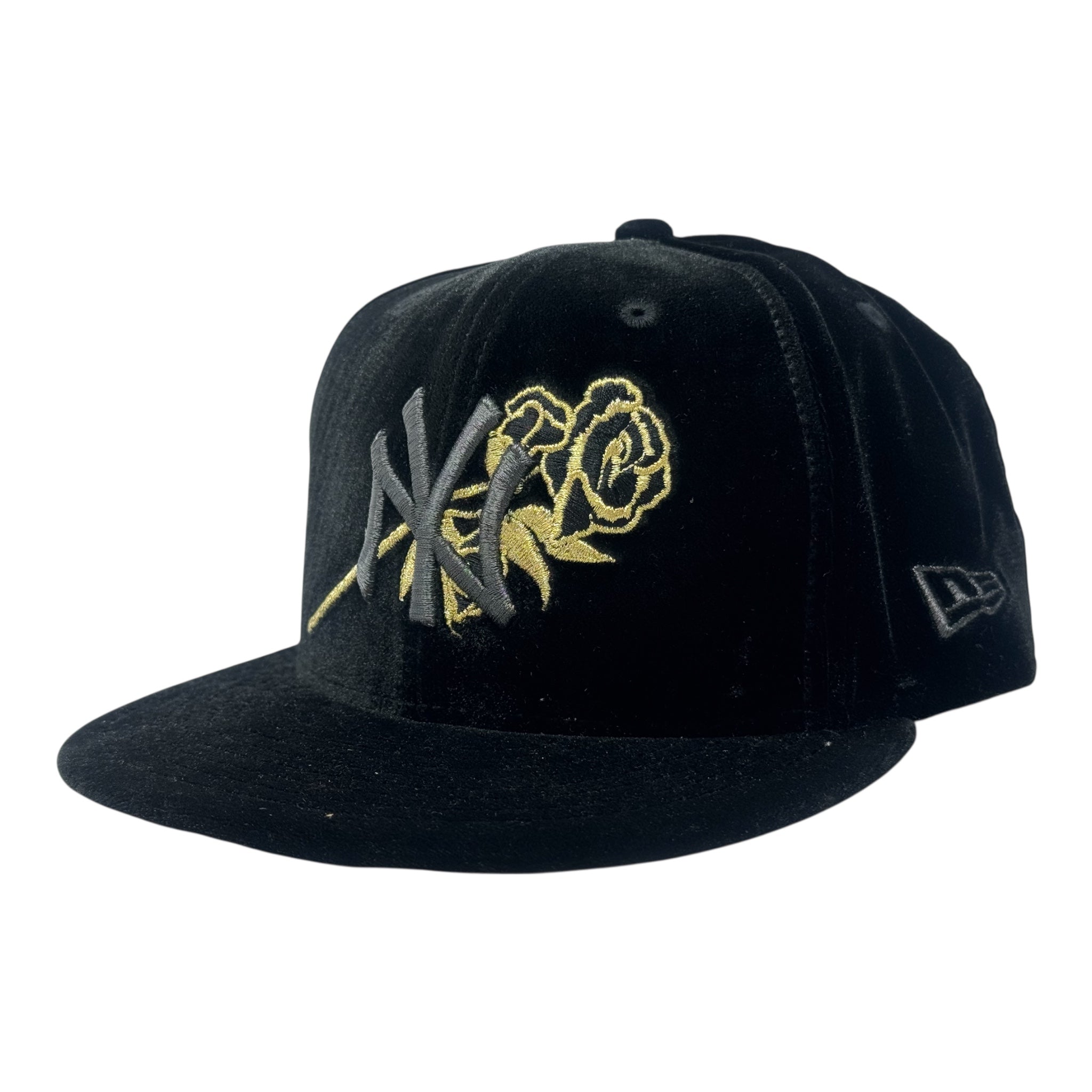 New York Yankees 1999 World Series Floral Logo Snapback Hat-Black Velvet