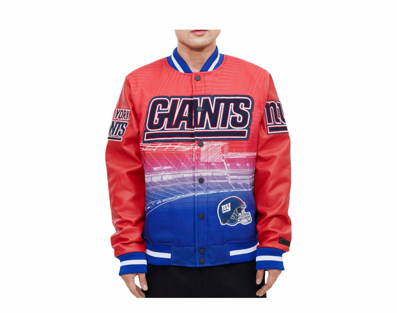 New York Giants Pro Standard Blue And Red Remix Varsity