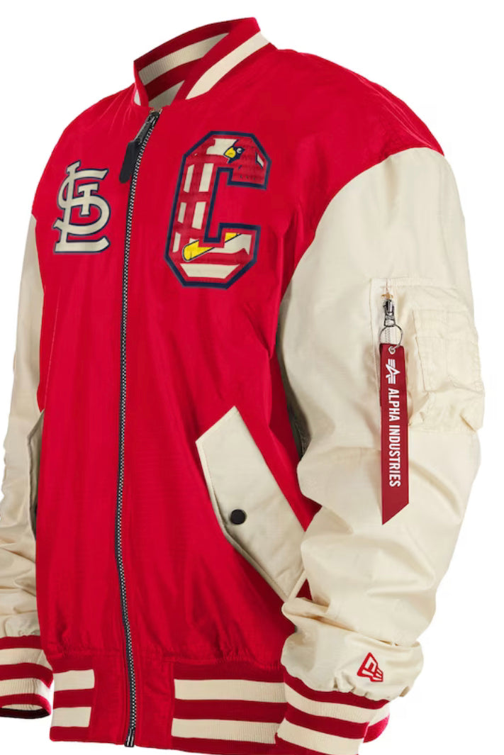 ST. LOUIS CARDINALS X ALPHA X NEW ERA L-2B BOMBER JACKET