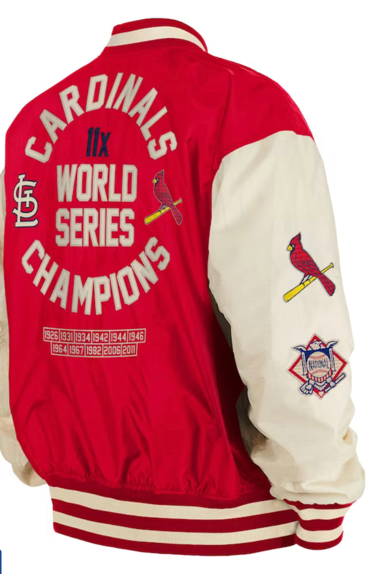 ST. LOUIS CARDINALS X ALPHA X NEW ERA L-2B BOMBER JACKET