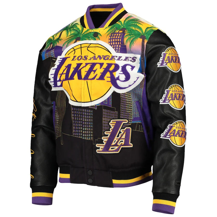 Los Angles Lakers Pro Standard Black Remix Varsity