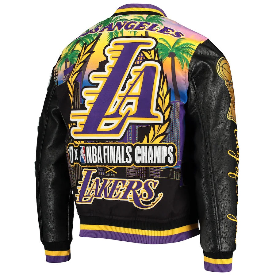 Los Angles Lakers Pro Standard Black Remix Varsity