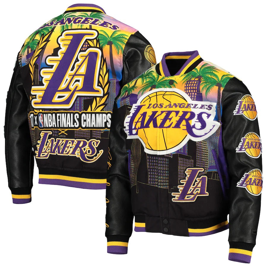 Los Angles Lakers Pro Standard Black Remix Varsity